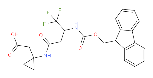 2-{1-[3-({[(9H-fluoren-9-yl)methoxy]carbonyl}amino)-4,4,4-trifluorobutanamido]cyclopropyl}acetic acid
