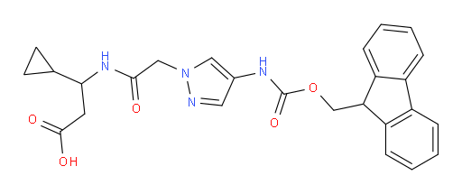 3-cyclopropyl-3-{2-[4-({[(9H-fluoren-9-yl)methoxy]carbonyl}amino)-1H-pyrazol-1-yl]acetamido}propanoic acid