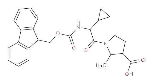 1-[2-cyclopropyl-2-({[(9H-fluoren-9-yl)methoxy]carbonyl}amino)acetyl]-2-methylpyrrolidine-3-carboxylic acid