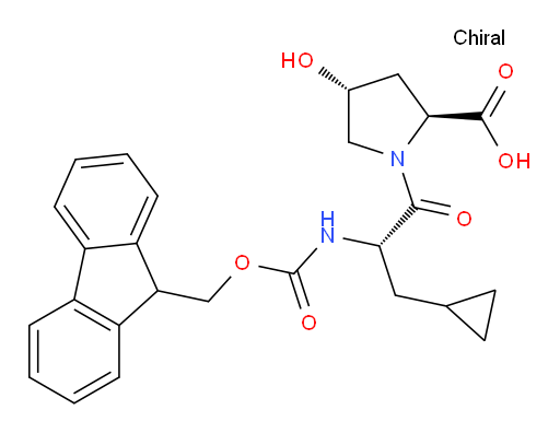 (2S,4R)-1-[(2S)-3-cyclopropyl-2-({[(9H-fluoren-9-yl)methoxy]carbonyl}amino)propanoyl]-4-hydroxypyrrolidine-2-carboxylic acid