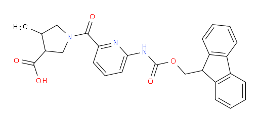 1-[6-({[(9H-fluoren-9-yl)methoxy]carbonyl}amino)pyridine-2-carbonyl]-4-methylpyrrolidine-3-carboxylic acid