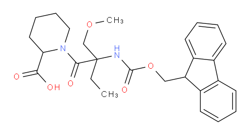 1-[2-({[(9H-fluoren-9-yl)methoxy]carbonyl}amino)-2-(methoxymethyl)butanoyl]piperidine-2-carboxylic acid