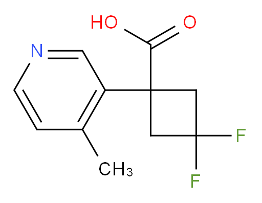 3,3-difluoro-1-(4-methylpyridin-3-yl)cyclobutane-1-carboxylic acid