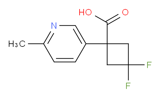 3,3-difluoro-1-(6-methylpyridin-3-yl)cyclobutane-1-carboxylic acid