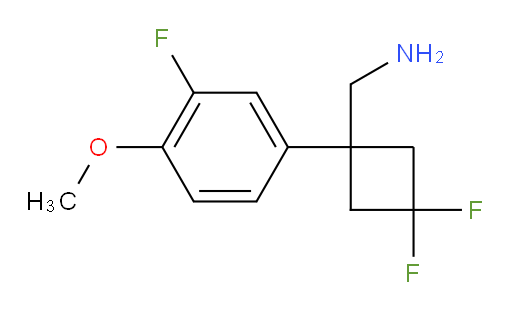 [3,3-difluoro-1-(3-fluoro-4-methoxyphenyl)cyclobutyl]methanamine