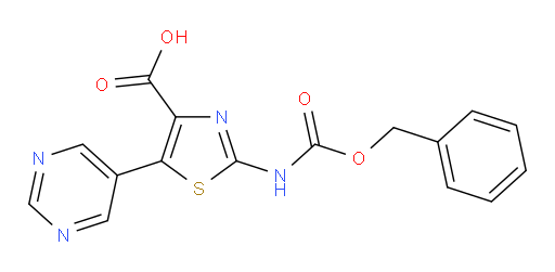 2-{[(benzyloxy)carbonyl]amino}-5-(pyrimidin-5-yl)-1,3-thiazole-4-carboxylic acid