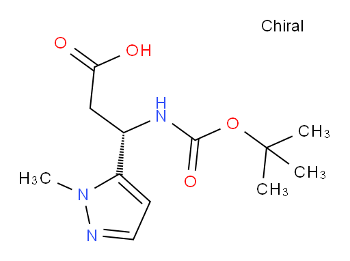 (3S)-3-{[(tert-butoxy)carbonyl]amino}-3-(1-methyl-1H-pyrazol-5-yl)propanoic acid