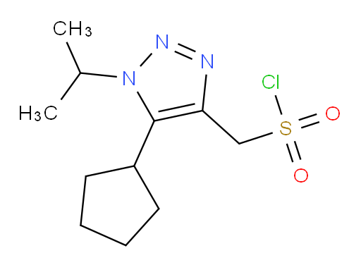 [5-cyclopentyl-1-(propan-2-yl)-1H-1,2,3-triazol-4-yl]methanesulfonyl chloride