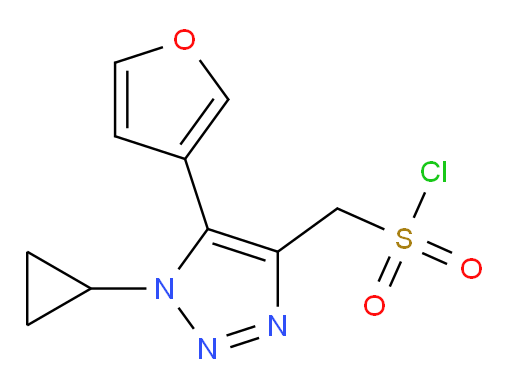 [1-cyclopropyl-5-(furan-3-yl)-1H-1,2,3-triazol-4-yl]methanesulfonyl chloride