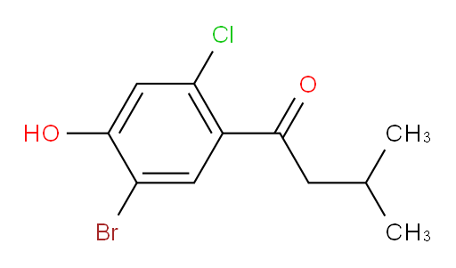 1-(5-bromo-2-chloro-4-hydroxyphenyl)-3-methylbutan-1-one