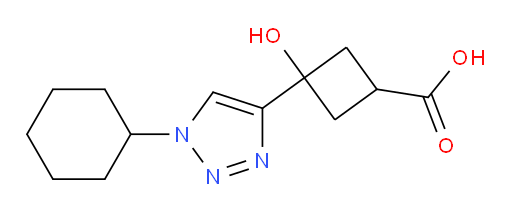 3-(1-cyclohexyl-1H-1,2,3-triazol-4-yl)-3-hydroxycyclobutane-1-carboxylic acid