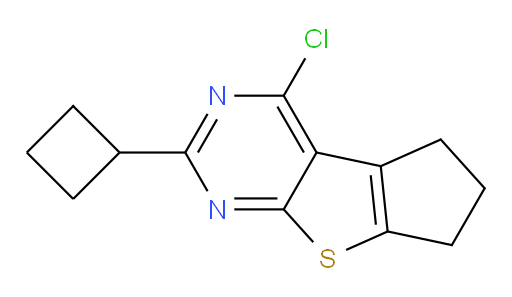 12-chloro-10-cyclobutyl-7-thia-9,11-diazatricyclo[6.4.0.0,2,6]dodeca-1(12),2(6),8,10-tetraene