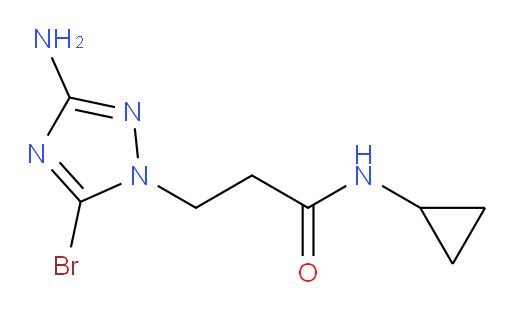 3-(3-amino-5-bromo-1H-1,2,4-triazol-1-yl)-N-cyclopropylpropanamide
