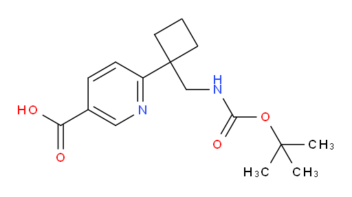 6-[1-({[(tert-butoxy)carbonyl]amino}methyl)cyclobutyl]pyridine-3-carboxylic acid