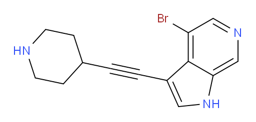 4-(2-{4-bromo-1H-pyrrolo[2,3-c]pyridin-3-yl}ethynyl)piperidine