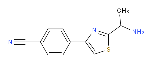4-[2-(1-aminoethyl)-1,3-thiazol-4-yl]benzonitrile
