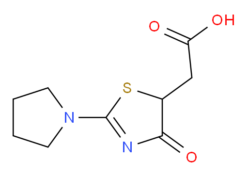 2-[4-oxo-2-(pyrrolidin-1-yl)-4,5-dihydro-1,3-thiazol-5-yl]acetic acid