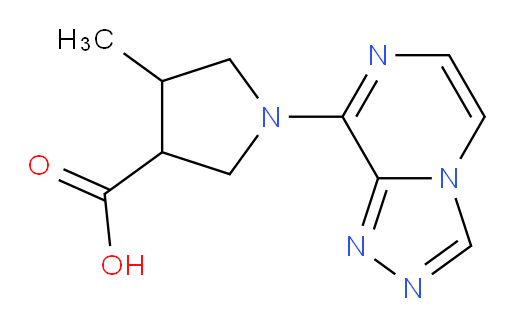 4-methyl-1-{[1,2,4]triazolo[4,3-a]pyrazin-8-yl}pyrrolidine-3-carboxylic acid