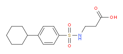 3-(4-cyclohexylbenzenesulfonamido)propanoic acid