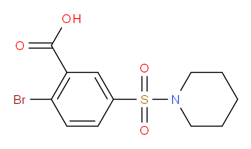 2-bromo-5-(piperidine-1-sulfonyl)benzoic acid
