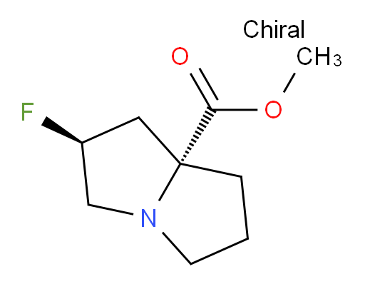 (2S,7aR)-methyl 2-fluorohexahydro-1H-pyrrolizine-7a-carboxylate