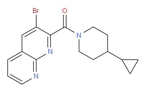 (3-bromo-1,8-naphthyridin-2-yl)(4-cyclopropylpiperidin-1-yl)methanone