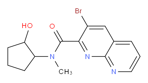 3-bromo-N-(2-hydroxycyclopentyl)-N-methyl-1,8-naphthyridine-2-carboxamide
