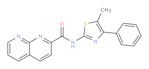 N-(5-methyl-4-phenylthiazol-2-yl)-1,8-naphthyridine-2-carboxamide