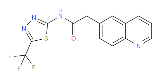 2-(quinolin-6-yl)-N-(5-(trifluoromethyl)-1,3,4-thiadiazol-2-yl)acetamide