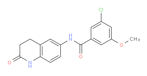3-chloro-5-methoxy-N-(2-oxo-1,2,3,4-tetrahydroquinolin-6-yl)benzamide