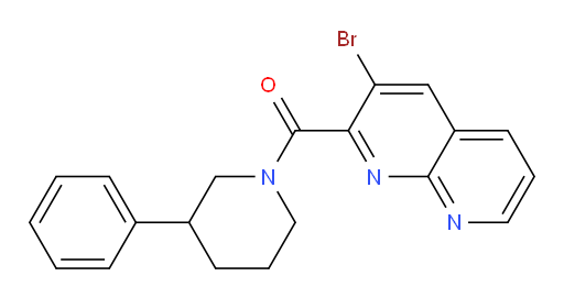 (3-bromo-1,8-naphthyridin-2-yl)(3-phenylpiperidin-1-yl)methanone