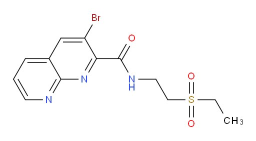 3-bromo-N-(2-(ethylsulfonyl)ethyl)-1,8-naphthyridine-2-carboxamide