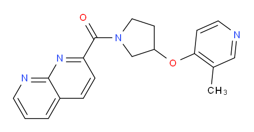 (3-((3-methylpyridin-4-yl)oxy)pyrrolidin-1-yl)(1,8-naphthyridin-2-yl)methanone