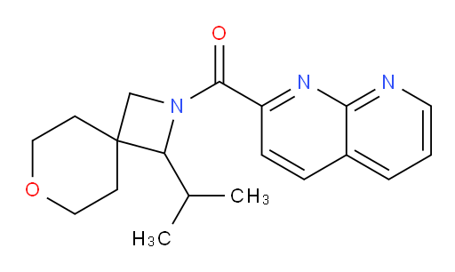 (1-isopropyl-7-oxa-2-azaspiro[3.5]nonan-2-yl)(1,8-naphthyridin-2-yl)methanone