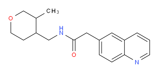 N-((3-methyltetrahydro-2H-pyran-4-yl)methyl)-2-(quinolin-6-yl)acetamide