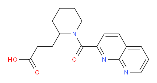 3-(1-(1,8-naphthyridine-2-carbonyl)piperidin-2-yl)propanoic acid
