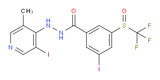 3-iodo-N'-(3-iodo-5-methylpyridin-4-yl)-5-((trifluoromethyl)sulfinyl)benzohydrazide