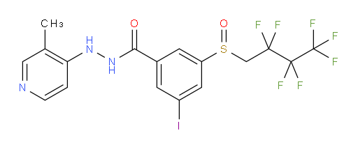 3-((2,2,3,3,4,4,4-heptafluorobutyl)sulfinyl)-5-iodo-N'-(3-methylpyridin-4-yl)benzohydrazide