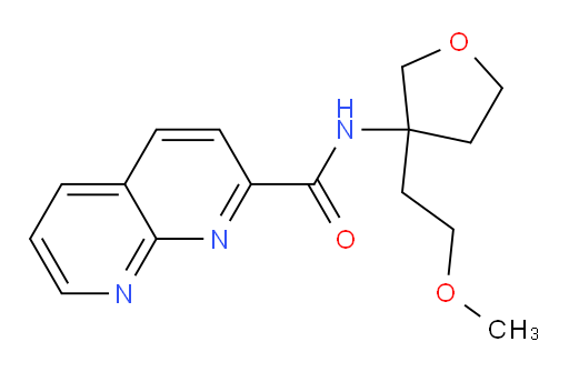N-(3-(2-methoxyethyl)tetrahydrofuran-3-yl)-1,8-naphthyridine-2-carboxamide