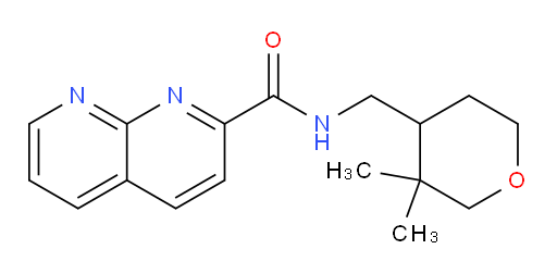 N-((3,3-dimethyltetrahydro-2H-pyran-4-yl)methyl)-1,8-naphthyridine-2-carboxamide