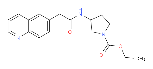 ethyl 3-(2-(quinolin-6-yl)acetamido)pyrrolidine-1-carboxylate