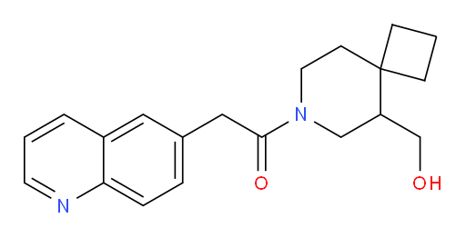 1-(5-(hydroxymethyl)-7-azaspiro[3.5]nonan-7-yl)-2-(quinolin-6-yl)ethanone