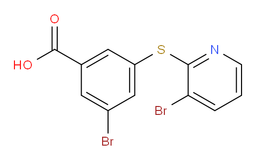 3-bromo-5-((3-bromopyridin-2-yl)thio)benzoic acid