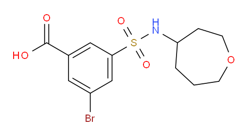 3-bromo-5-(N-(oxepan-4-yl)sulfamoyl)benzoic acid