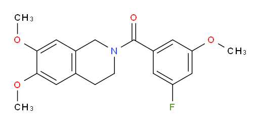 (6,7-dimethoxy-3,4-dihydroisoquinolin-2(1H)-yl)(3-fluoro-5-methoxyphenyl)methanone