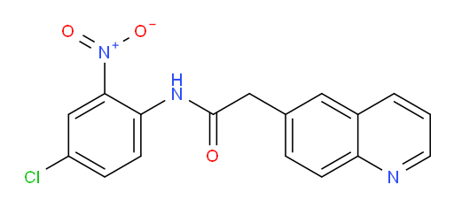 N-(4-chloro-2-nitrophenyl)-2-(quinolin-6-yl)acetamide