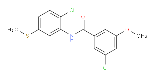 3-chloro-N-(2-chloro-5-(methylthio)phenyl)-5-methoxybenzamide
