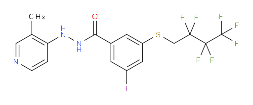 3-((2,2,3,3,4,4,4-heptafluorobutyl)thio)-5-iodo-N'-(3-methylpyridin-4-yl)benzohydrazide