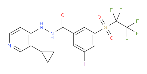 N'-(3-cyclopropylpyridin-4-yl)-3-iodo-5-((perfluoroethyl)sulfonyl)benzohydrazide