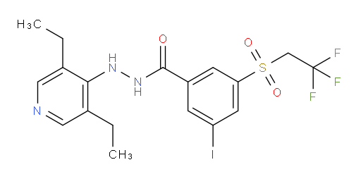 N'-(3,5-diethylpyridin-4-yl)-3-iodo-5-((2,2,2-trifluoroethyl)sulfonyl)benzohydrazide
